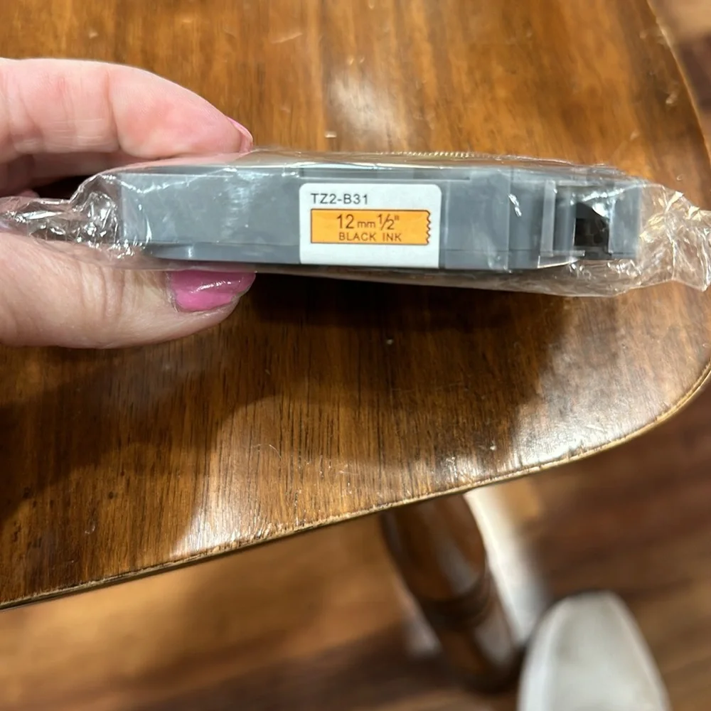 Fluorescent Orange laminated tape for Brother P-Touch label maker
